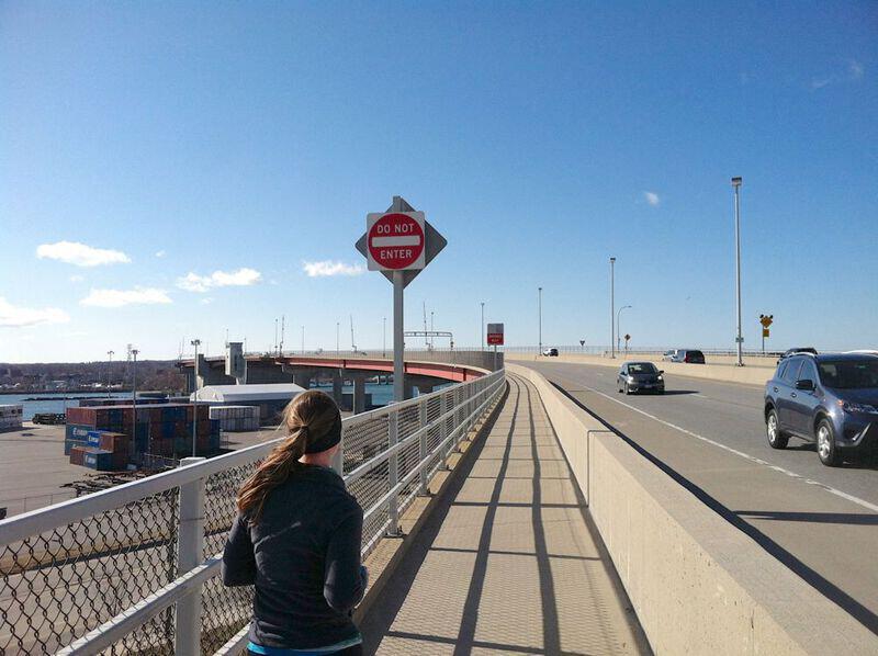 Cara entering the Casco Bay Bridge